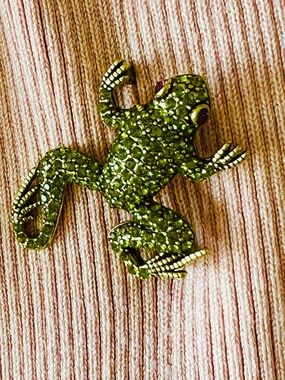 Heidi Daus 🆕 🐸 Kissing Frog Pin Brooch